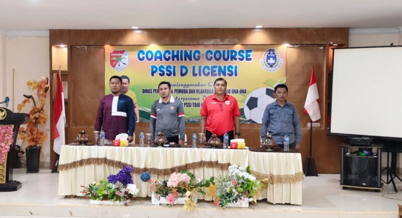 Bupati Touna, Ilham Lawidu Selaku Ketua PSSI Hadir Sekaligus Membuka Kegiatan Coaching Course PSSI Licensi