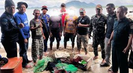 Tim Patroli Gabungan Berhasil Tangkap Pelaku Bom Ikan Beserta Barang Bukti di Perairan Desa Kalia Kecamatan Talatako