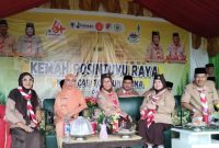 Wakil Bupati Touna, Surya Saat Menghadiri Perkemahan Kemah Posintuvu Raya di Desa Tongku Kecamatan Tojo