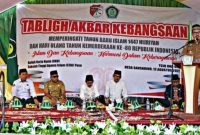 Pj. Sekda Touna, Alfian Matajeng Saat Memberikan Sambutan di Acara Tabligh Akbar