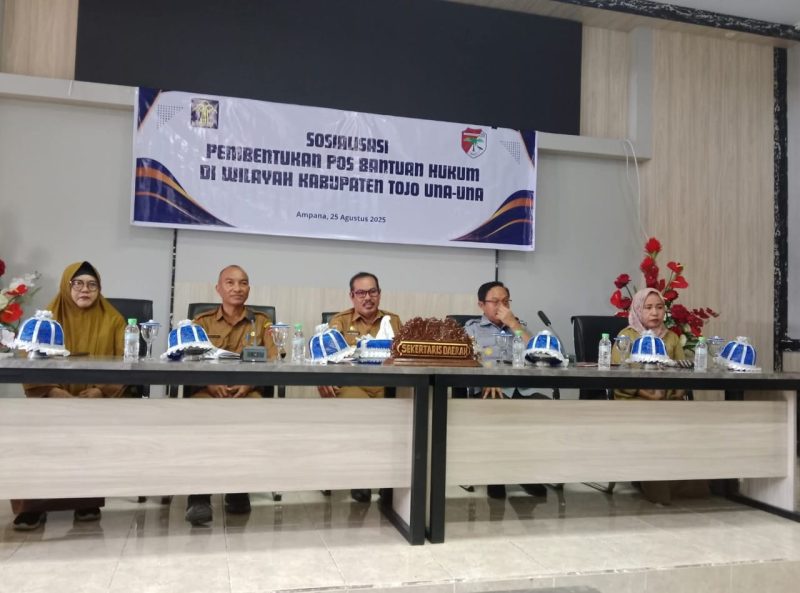 Pj. Sekda Touna, Alfian Matajeng Pimpin Sosialisasi Pembentukan Pos Bantuan Hukum Diwilayah Touna