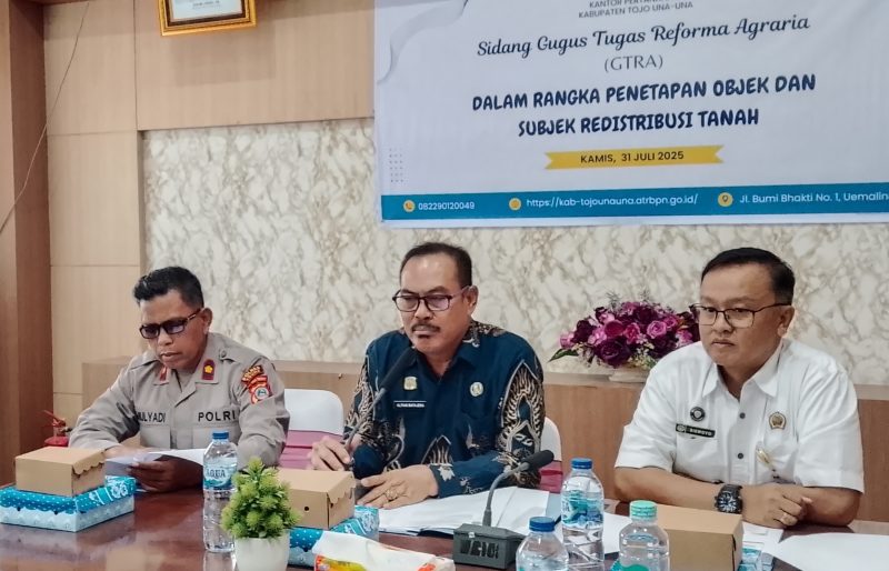 Sekda Touna, Alfian Matajeng Pimpin Sidang GTRA Penetapan Objek dan Subjek Redistribusi Tahan.