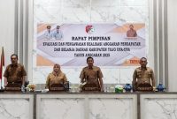 Bupati Touna, Ilham Lawidu Pimpin Rapat Evaluasi dan Pengawasan Realisasi Anggaran Pendapatan dan Belanja Daerah