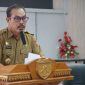 Pejabat Sekda Touna, Alfian Matajeng Saat Memberikan Sambutan di Kegiatan Penguatan Kapasitas Hak Asasi Manusia Bagi ASN di Touna