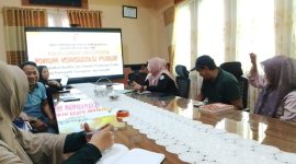 Plt. Kepala Disdikpora Samudin Tanciga Pimpin Langsung Rapat Forum Konsultasi Publik.
