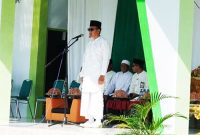 Bupati Touna Ilham Lawidu Pimpin Apel Hari Santri Nasional Ke-10 tahun di Pondok Pesantren Desa Bantuga Kecamatan Ampana Tete.