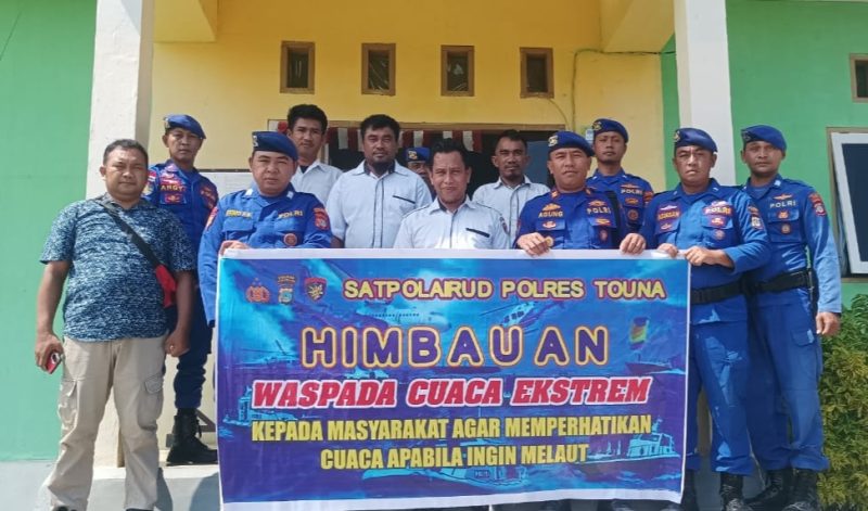 Satpolairut Polres Touna Gelar Sambang dan Sinergi Kamtibmas Dengan Nelayan Pesisir di Desa Bantuga Kecamatan Ampana Tete.