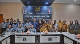 Asisten I Pemerintahan dan Kesra Sekretariat Daerah Kabupaten Tojo Una-Una, Muhammad Ilyas Hadir Dalam Rapat Fasilitas Harmonisasi di Kantor Kanwil Kemenkum Sulteng.