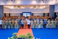 Bupati Touna, Ilham Lawidu Ikut Raker Astacita di Kabupaten Banggai.