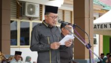 Bupati Touna, Ilham Lawidu Bertindak Sebagai Inspektur Upacara Dalam Peringatan Hari Amal Bakti Kemenag Ke-80 Tahun.