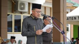 Bupati Touna, Ilham Lawidu Bertindak Sebagai Inspektur Upacara Dalam Peringatan Hari Amal Bakti Kemenag Ke-80 Tahun.