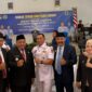 Wabup Touna, Surya Lapasiri Saat Menghadiri Sertijab Komandan Pangkalan TNI AL di Palu.
