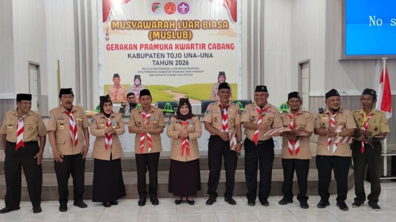 Bupati Ilham Lawidu Membuka Muslub Gerakan Pramuka Kwartir Touna.