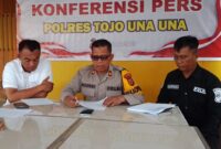 Wakapolres Touna, Kompol Mulyadi Pimpin Langsung Konferensi Pers.