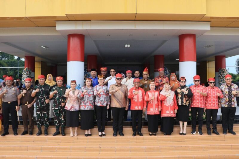 Bupati Touna, Ilham Lawidu Saat Menghadiri HUT Kota Poso Ke-131 Tahun.