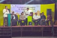 Sekda Touna, Alfian Matajeng Saat Memberikan Sambutan di Perayaan Malam Ketupat.