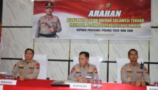Kapolres Touna Sambut Kunker Kapolda Sulteng