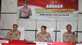 Kapolres Touna Sambut Kunker Kapolda Sulteng