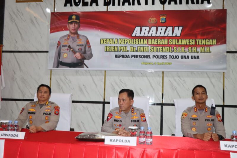 Kapolres Touna Sambut Kunker Kapolda Sulteng