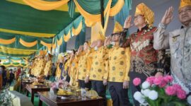 Bupati Touna, Ilham Lawidu Saat Menghadiri Peringatan HUT Parigi Moutong.