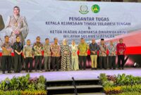 Bupati Touna, Ilham Lawidu Hadiri Malam Pengantar Tugas Kepala Kejaksaan Tinggi.