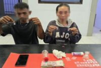 Dua Orang Pelaku Penyalahgunaan Narkotika Jenis Sabu Berhasil di Amankan Polres Touna.