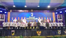 Bupati Touna, Ilham Lawidu Saat Menghadiri Rapat Koordinasi Asta Cita di Morowali. (Foto : Linda/Prokopim)