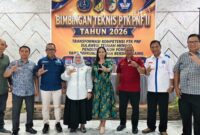 Wakil Bupati Touna, Surya Lapasiri Hadir Sekaligus Membuka Bimtek PTK PNF II di Hotel Lawaka Ampana.