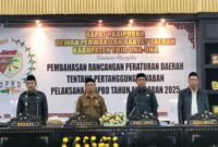 Rapat Paripurna Pembahasan Ranperda Tentang Pertanggungjawaban Pelaksanaan APBD Tahun Anggaran 2025.