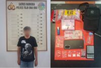 Seorang Pria Berinisial DSI (26) tahun Warga Dondo Barat Kecamatan Ratolindo Berhasil di Tangkap Polres Touna.