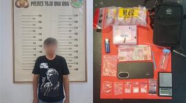 Seorang Pria Berinisial DSI (26) tahun Warga Dondo Barat Kecamatan Ratolindo Berhasil di Tangkap Polres Touna.