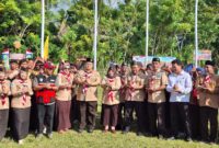 Wakil Bupati, Surya Lapasiri Pimpin Upacara Pembukaan Perkemahan Satuan Karya Bakti Husada di SMK Negeri Ampana Kota.