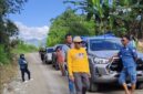 Bupati Ilham Lawidu Meninju Ruas Jalan Penghubung Desa Uematopa Kecamatan Ulubongka dan Desa Bulan Jaya Kecamatan Ampana Tete.
