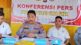 Konferensi Pers Pengungkapan Kasus Tindak Pidana Pencurian Yang Terjadi di Kantor PKK Touna.