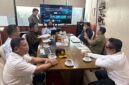 Bupati Touna, Ilham Lawidu Bersama Pimpinan OPD Saat Melakukan Audensi di Kementerian Perhubungan Guna Membahas Perkembangan Rencana Pembangunan Pelabuhan Feri Didesa Lebiti Kecamatan Togean.