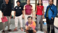 Pelaku Pemerkosaan Saat di Amankan di Polres Touna.