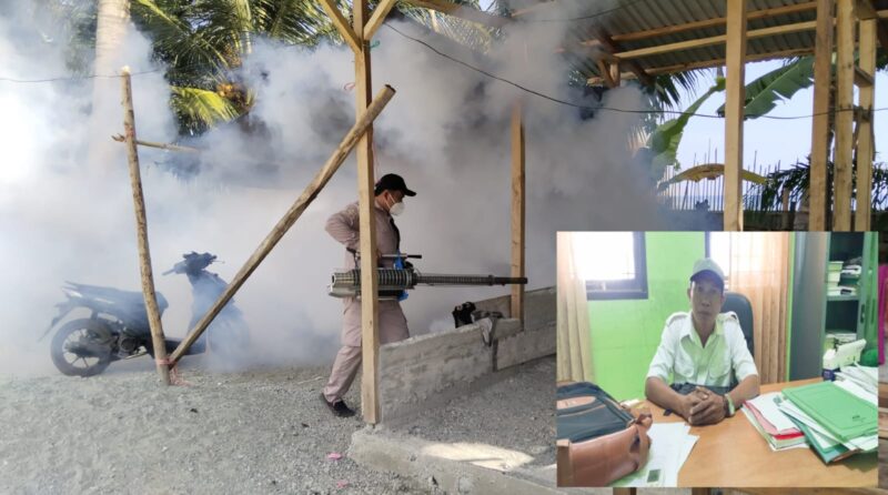 Lurah Malotong, Mustakim Ramling Apresiasi Langkah Dinas Kesehatan Telah Melakukan Kegiatan Pengasapan di Rumah Warga.