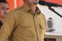 Bupati Touna, Ilham Lawidu Saat Memberikan Arahan Pada Apel Pagi.
