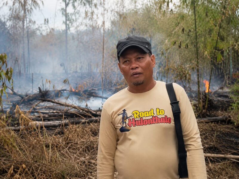Ketua DPRD Touna, Gusnar A. Suleman Mengajak Masyarakat Agar Waspadai Kebakaran Hutan.