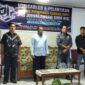Asisten II Bidang Perekonomian dan Pembangunan Sekretariat Daerah Kabupaten Tojo Una-Una, Mohammad Asrar Mohamad Ali Saat menghadiri pelantikan Pengurus Dewan Pimpinan Cabang (DPC) Pro Jurnalismedia Siber.