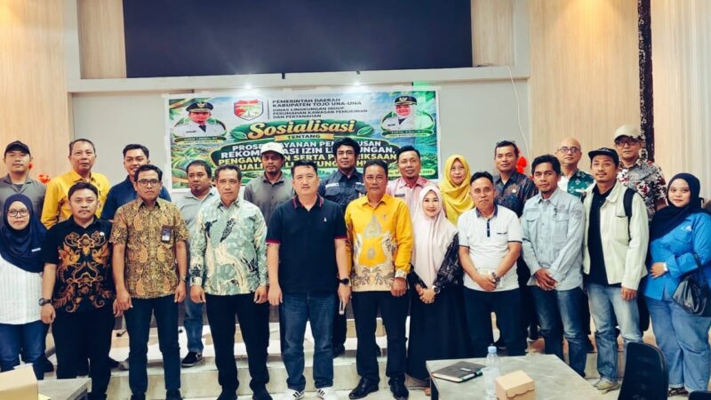 Pemda Touna Gelar Sosialisasi Pengurusan Rekomendasi Izin Lingkungan, Pengawasan Serta Pemeriksaan Kualitas Lingkungan Hidup.