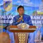 Bupati Touna, Ilham Lawidu Saat Memberikan Sambutan Pada Rapat Koordinasi Evaluasi Asta Cita.