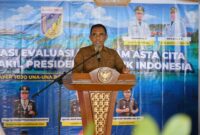 Gubernur Sulawesi Tengah, Anwar Hafid Saat Memberikan Sambutan di Rapat Koordinasi Evaluasi Program Asta Cita.