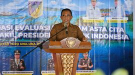 Gubernur Sulawesi Tengah, Anwar Hafid Saat Memberikan Sambutan di Rapat Koordinasi Evaluasi Program Asta Cita.