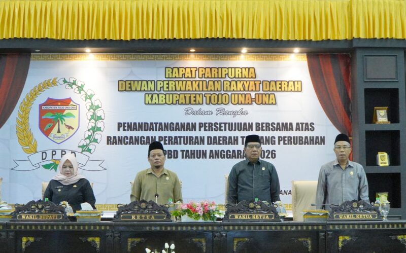 Rapat Paripurna Penandatanganan Persetujuan Bersama Atas Rancangan Peraturan Daerah Tentang Perubahan APBD 2026.