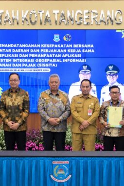 Bupati Touna Hadiri Penandatanganan Replikasi Sisgita, Dorong Penguatan PAD