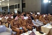 Bupati Touna, Ilham Lawidu Saat Menghadiri Gerakan Gerakan Usaha Berani Ekspor di Millinea Grand Ballroom di Kota Palu.