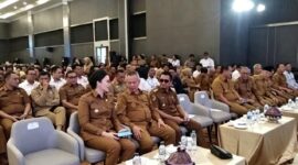 Bupati Touna, Ilham Lawidu Saat Menghadiri Gerakan Gerakan Usaha Berani Ekspor di Millinea Grand Ballroom di Kota Palu.