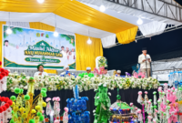 Sekda Touna, Alfian Matajeng Saat Memberikan Sambutan Pada Acara Peringatan Maulid Nabi.